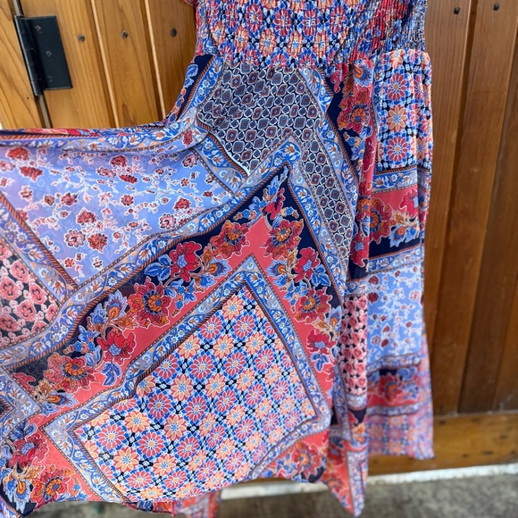 Rabbit Rabbit Rabbit Womens Dress Floral Patchwork Print Size 18 Milkmaid  Long - Picture 4 of 12